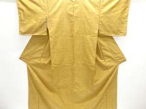 格子織出し手織り紬着物